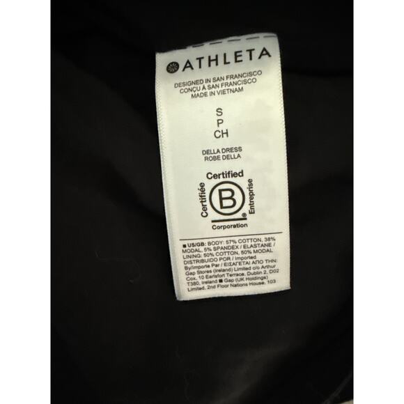 Athleta Della Lightweight Sleeveless Pleated Midi Dress Black Size Small - Picture 12 of 12